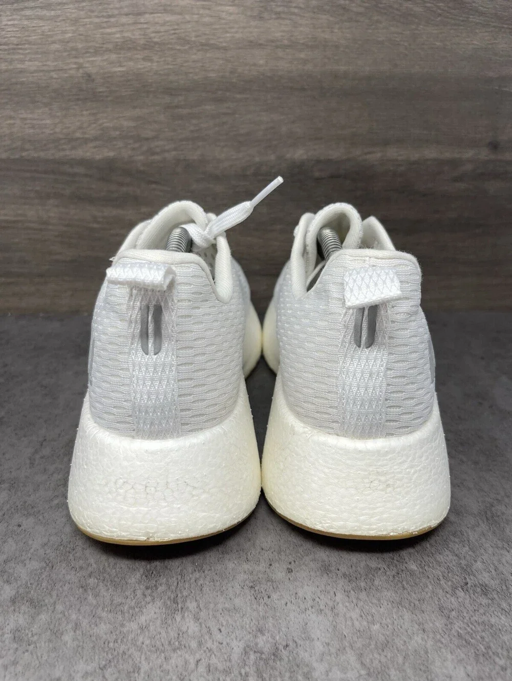 NOBULL Runner Plus Size 10.5 Mens White Gum Knit Running Training Shoes